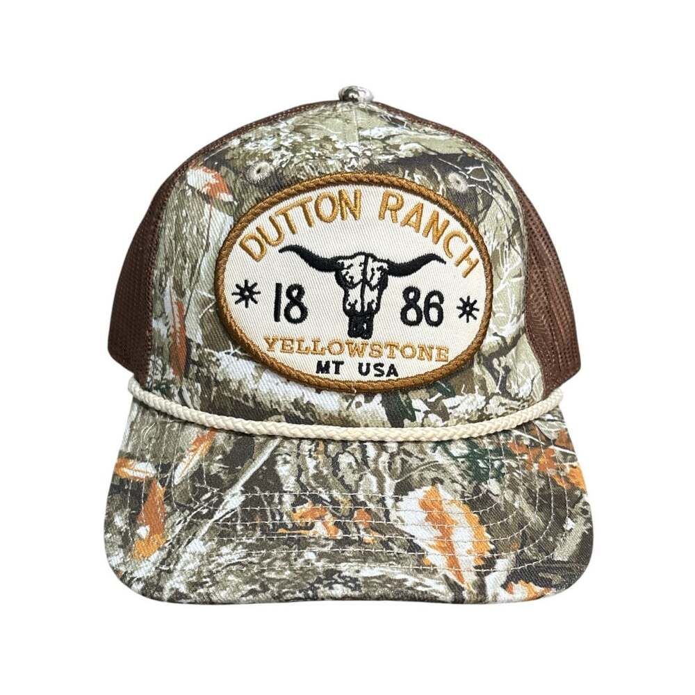 Yellowstone Dutton Ranch 1886 Camouflage Snapback Trucker Hat